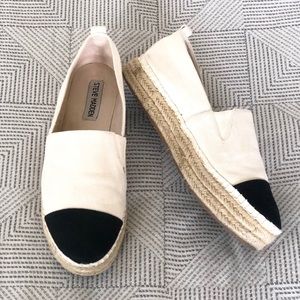 Steve Madden Two-Tone Espadrille Platform Shoe